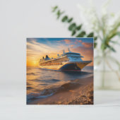 Cruiseschepen bieden een luxe Envelope Liner Bedankkaart (Staand voorkant)