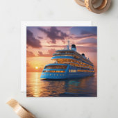 Cruiseschepen bieden een luxe Envelope Liner Notitiekaartje (Voorkant / Achterkant in situ)