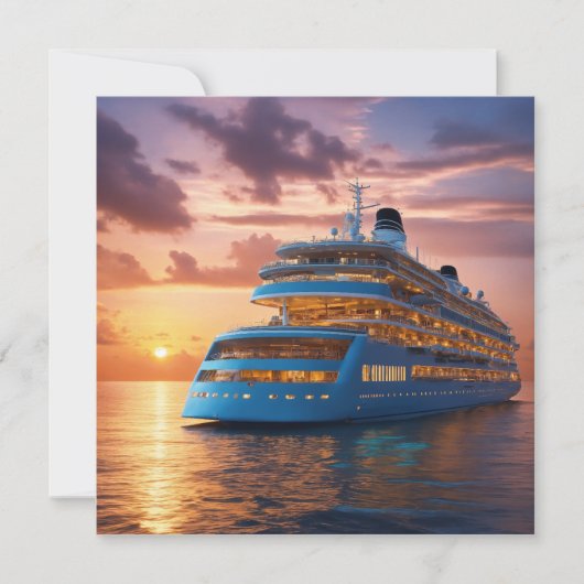 Cruiseschepen bieden een luxe Envelope Liner Notitiekaartje (Voorkant)