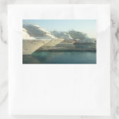 Cruiseschepen bij Sunrise Rechthoekige Sticker (Tas)