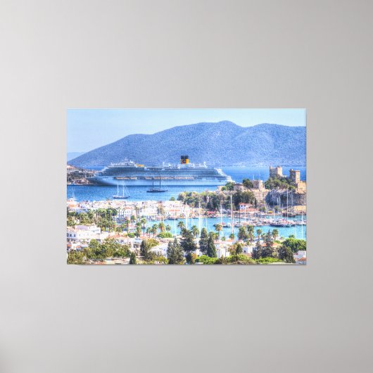 Cruiseschepen en bietenkast canvas afdruk (Voorkant)
