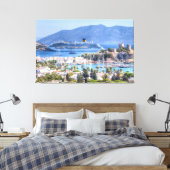 Cruiseschepen en bietenkast canvas afdruk (Insitu (Slaapkamer))