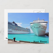 Cruiseschepen in de haven briefkaart (Voorkant / Achterkant)