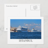 Cruiseschepen in het Briefkaart Istanbul (Voorkant / Achterkant)