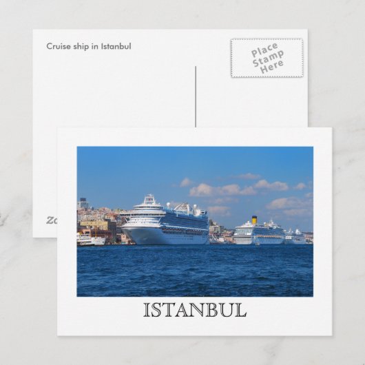Cruiseschepen in het Briefkaart Istanbul (Voorkant / Achterkant)