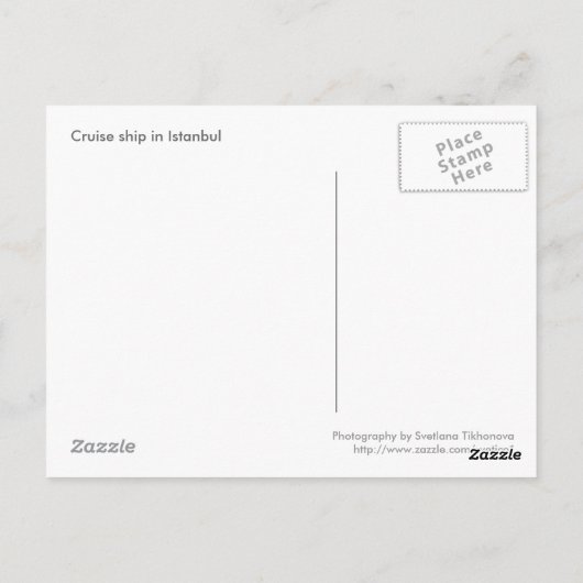 Cruiseschepen in het Briefkaart Istanbul (Achterkant)