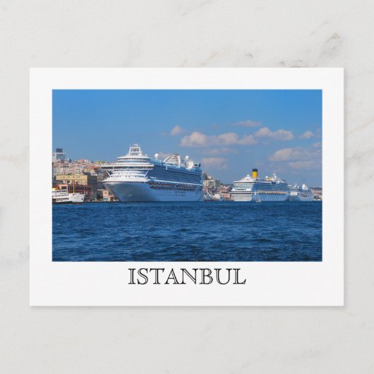 Cruiseschepen in het Briefkaart Istanbul (Voorkant)