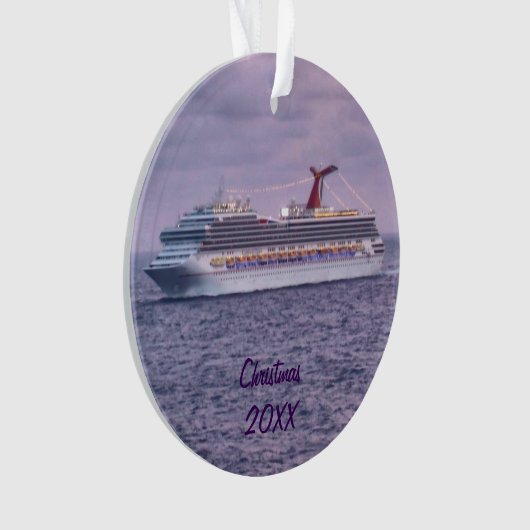 cruiseschepen in Paarse staat Ornament (voorkant)