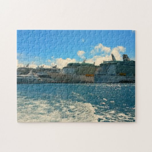 Cruiseschepen in Sint-Martin/Sint-Maarten Legpuzzel (Horizontaal)