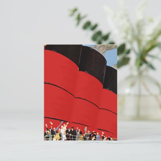  cruiseschepen met afscheid briefkaart (Staand voorkant)