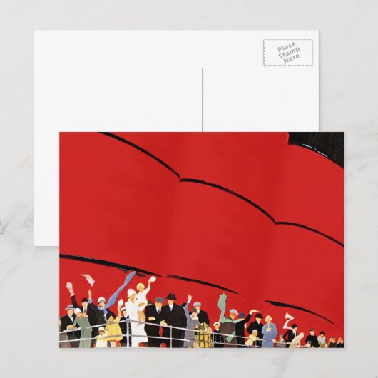 cruiseschepen met afscheid briefkaart (Voorkant / Achterkant)