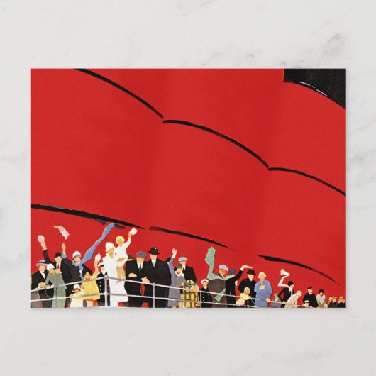 cruiseschepen met afscheid briefkaart (Voorkant)