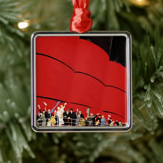  cruiseschepen met afscheid metalen ornament (Boom)