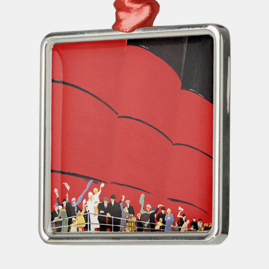  cruiseschepen met afscheid metalen ornament (Links)