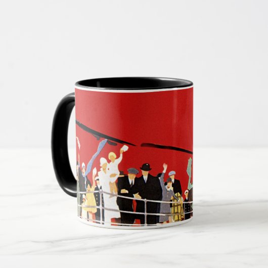  cruiseschepen met afscheid mok (Voorkant links)