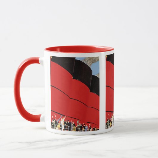 cruiseschepen met afscheid mok (Links)