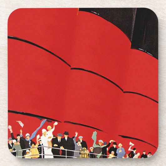  cruiseschepen met afscheid onderzetter (Voorkant)