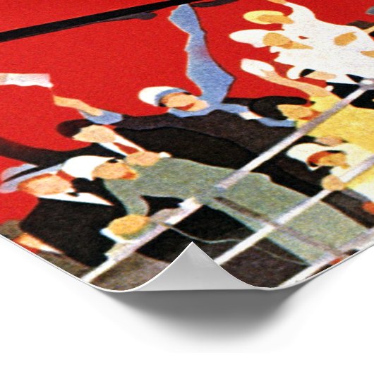  cruiseschepen met afscheid poster (Hoek)