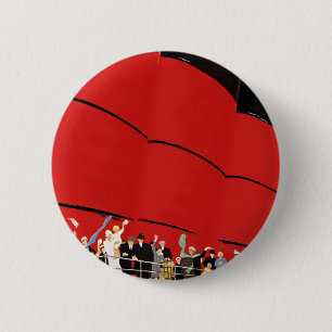  cruiseschepen met afscheid ronde button 5,7 cm