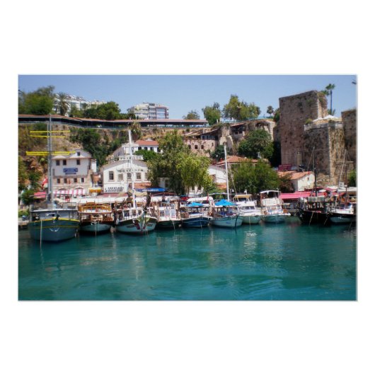 Cruiseschepen nabij de haven van Antalya Perfect Poster (Voorkant)