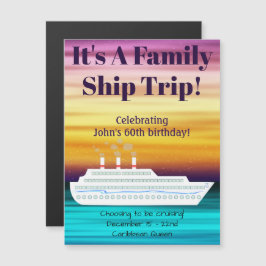 Cruiseschepen Sunset Theme Deurmagneet Magnetische Uitnodiging