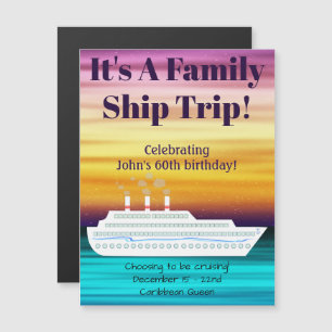 Cruiseschepen Sunset Theme Deurmagneet Magnetische Uitnodiging