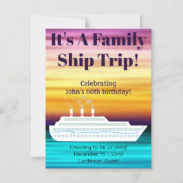 Cruiseschepen Sunset Theme Deurmagneet Magnetische Uitnodiging