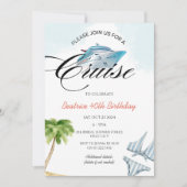 Cruiseschip 40e 50e 60e verjaardagsreis elke leeft kaart (Voorkant)