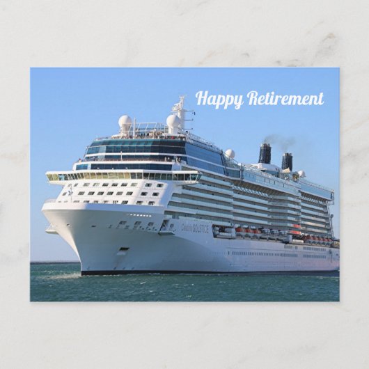 Cruiseschip 8: Happy Retirement Briefkaart (Voorkant)
