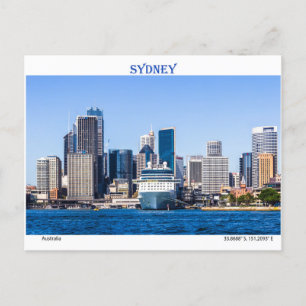 Cruiseschip aangemeerd in Sydney Harbour Briefkaart