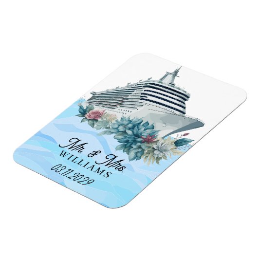 Cruiseschip Aangepaste Bruiloft Gunsten Keepsake Magneet (Linkerzijde)