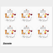 Cruiseschip Aangepaste Pub Crawl Activiteit Drinke Ronde Sticker (Vel)