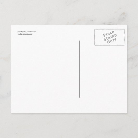 cruiseschip aankondigingskaart (Achterkant)