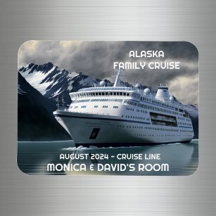 cruiseschip Alaska voor de oceaan, gepersonaliseer Magneet