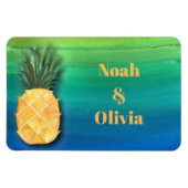 Cruiseschip Ananas Stateroom Deur Monogram Teken Magneet (Horizontaal)