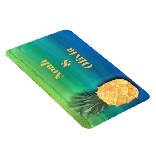 Cruiseschip Ananas Stateroom Deur Monogram Teken Magneet (Rechterzijde)