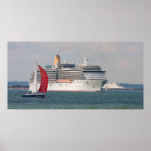 cruiseschip Arcadia dat Engeland verlaat Poster (Voorkant)