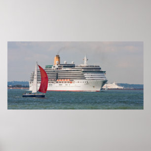 cruiseschip Arcadia dat Engeland verlaat Poster