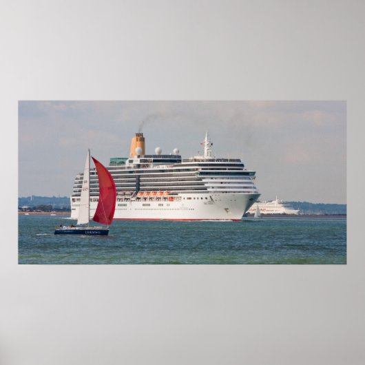 cruiseschip Arcadia dat Engeland verlaat Poster (Voorkant)
