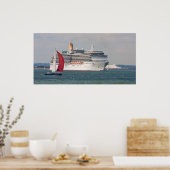cruiseschip Arcadia dat Engeland verlaat Poster (Keuken)
