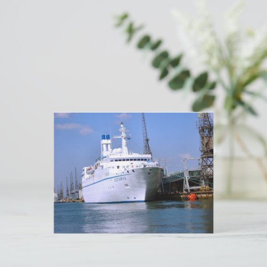 Cruiseschip "Astoria" Briefkaart (Staand voorkant)