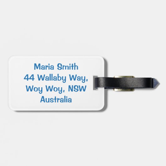 Cruiseschip Bagagelabel (Achterkant horizontaal)