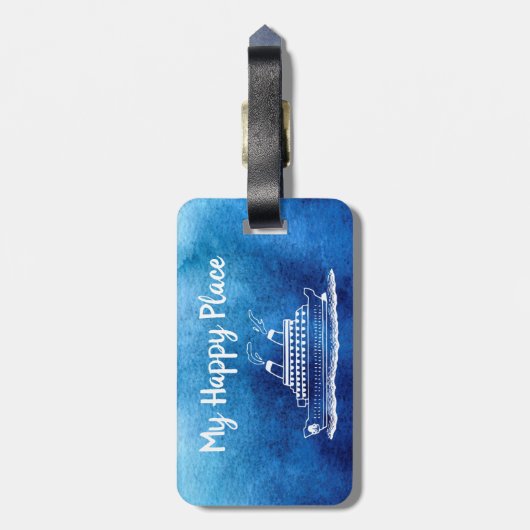 cruiseschip bagagelabel (Achterkant verticaal)