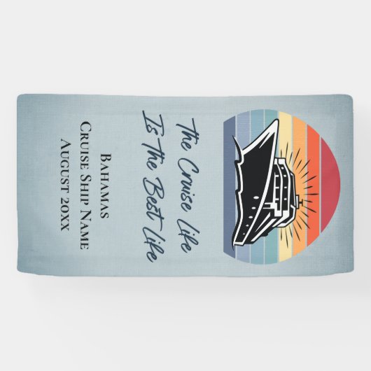 Cruiseschip Bahama's Cabine Stateroom Deur Decor Spandoek (Horizontaal)