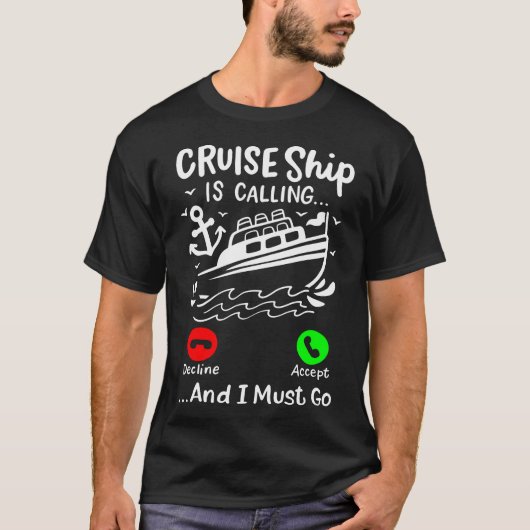 Cruiseschip belt t-shirt (Voorkant)