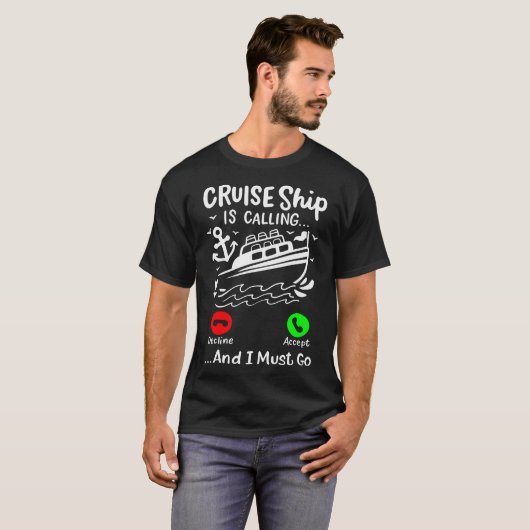Cruiseschip belt t-shirt (Voorkant volledig)