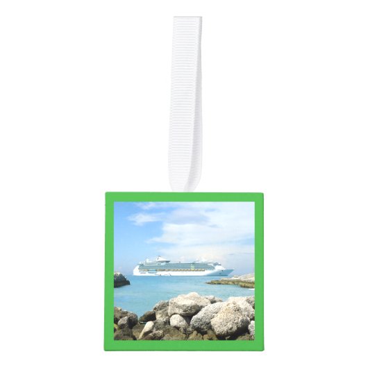 Cruiseschip bij CocoCay Decoratie (Voorkant)