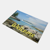 Cruiseschip bij CocoCay Deurmat (Schuin)