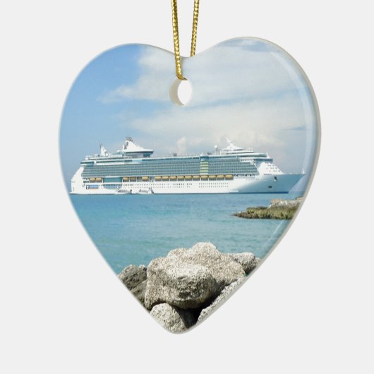 Cruiseschip bij CocoCay Keramisch Ornament (Links)