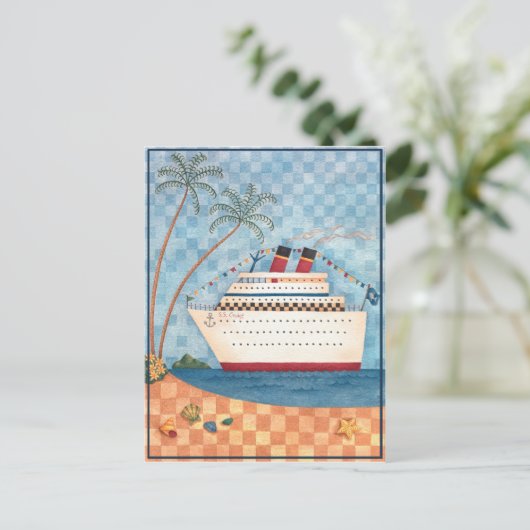 Cruiseschip - Briefkaart (Staand voorkant)